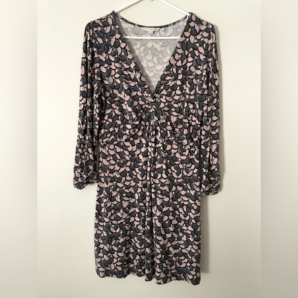 Boden Jersey Knot Front Long Sleeve Dress Size 12R